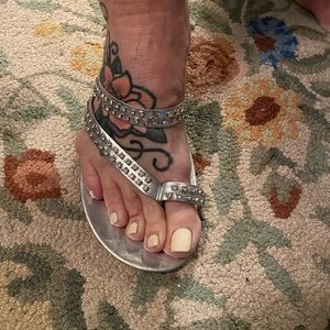 Silver Rhinestone sandals